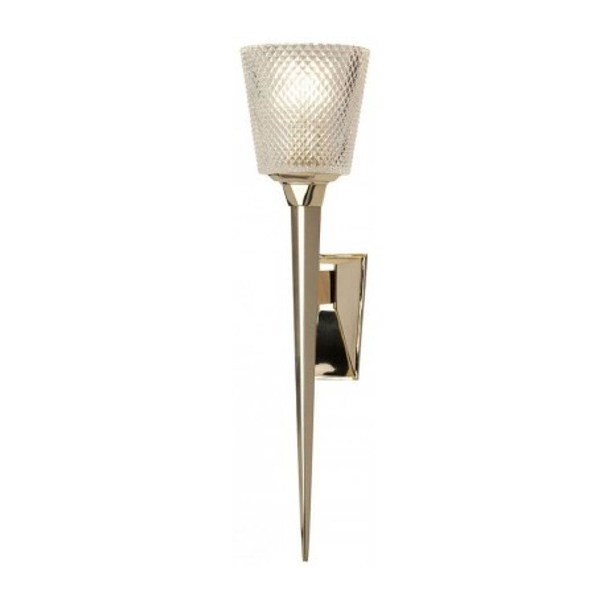 Verity Badeværelseslampe i messing og glas H50,6 cm 1 x G9 LED - Poleret guld/Klar