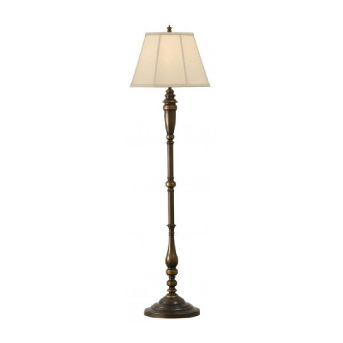 Lincolndale Gulvlampe H157,5 cm 1 x E27 - Rustik bronze/Natur