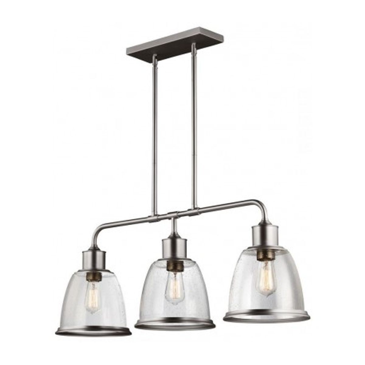 Hobson Loftlampe 91,4 x 24 cm 3 x E27 - Satineret nikkel