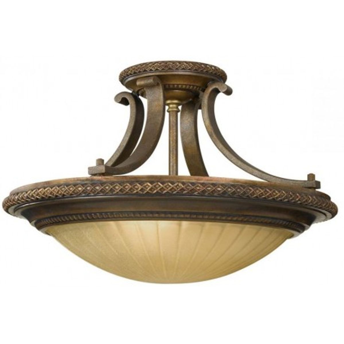 Kelham Hall Plafond Ø45,7 cm 2 x E27 - Antik guldbronze/Indie