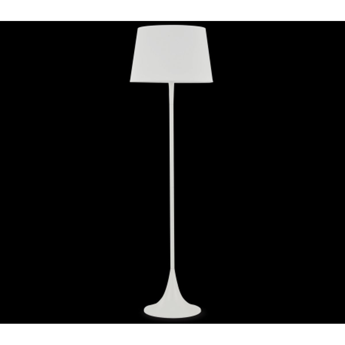 LONDON Gulvlampe i metal og tekstil H174 cm 1 x E27 - Hvid