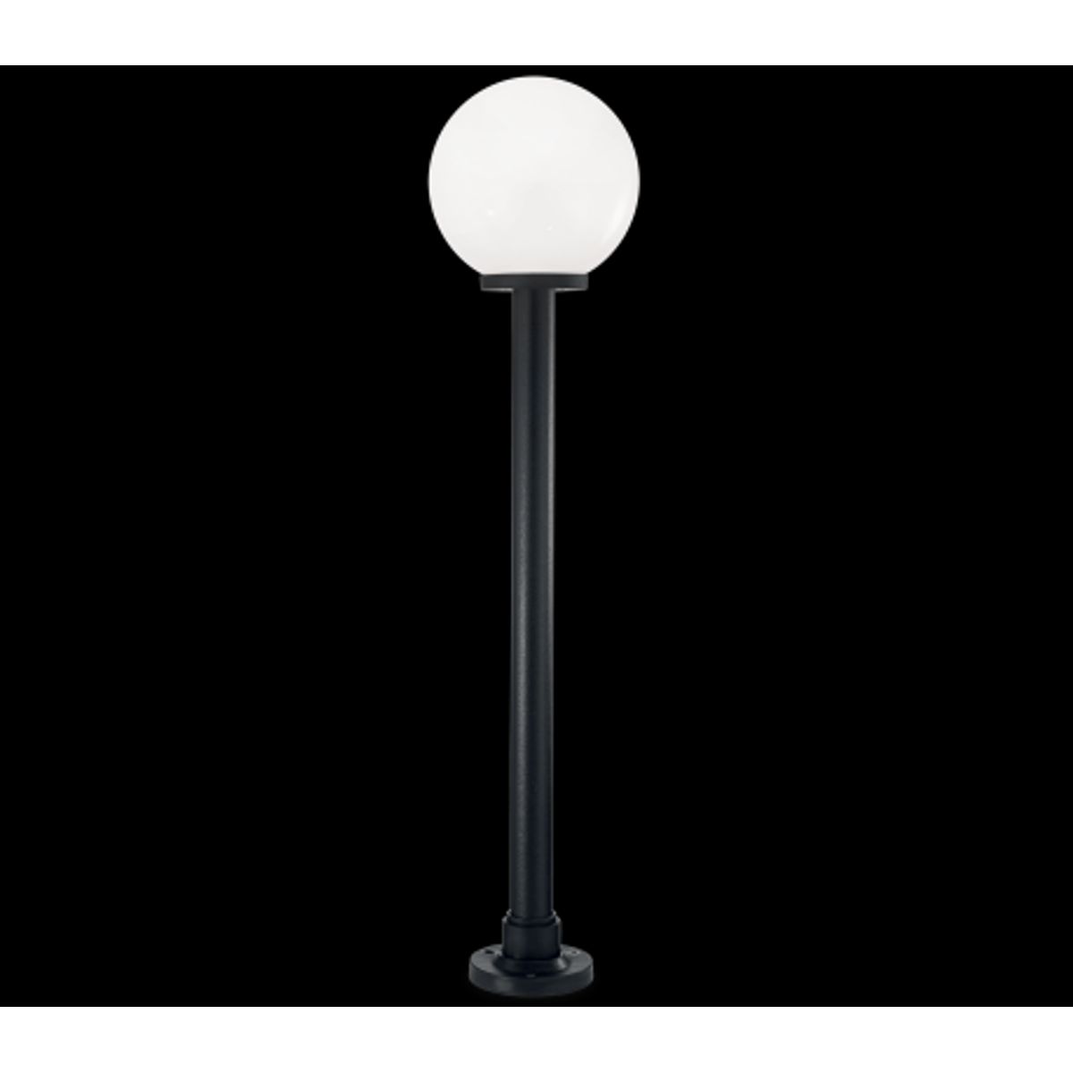 CLASSIC GLOBE Bedlampe i resin og plast H130 cm 1 x E27 - Sort/Hvid