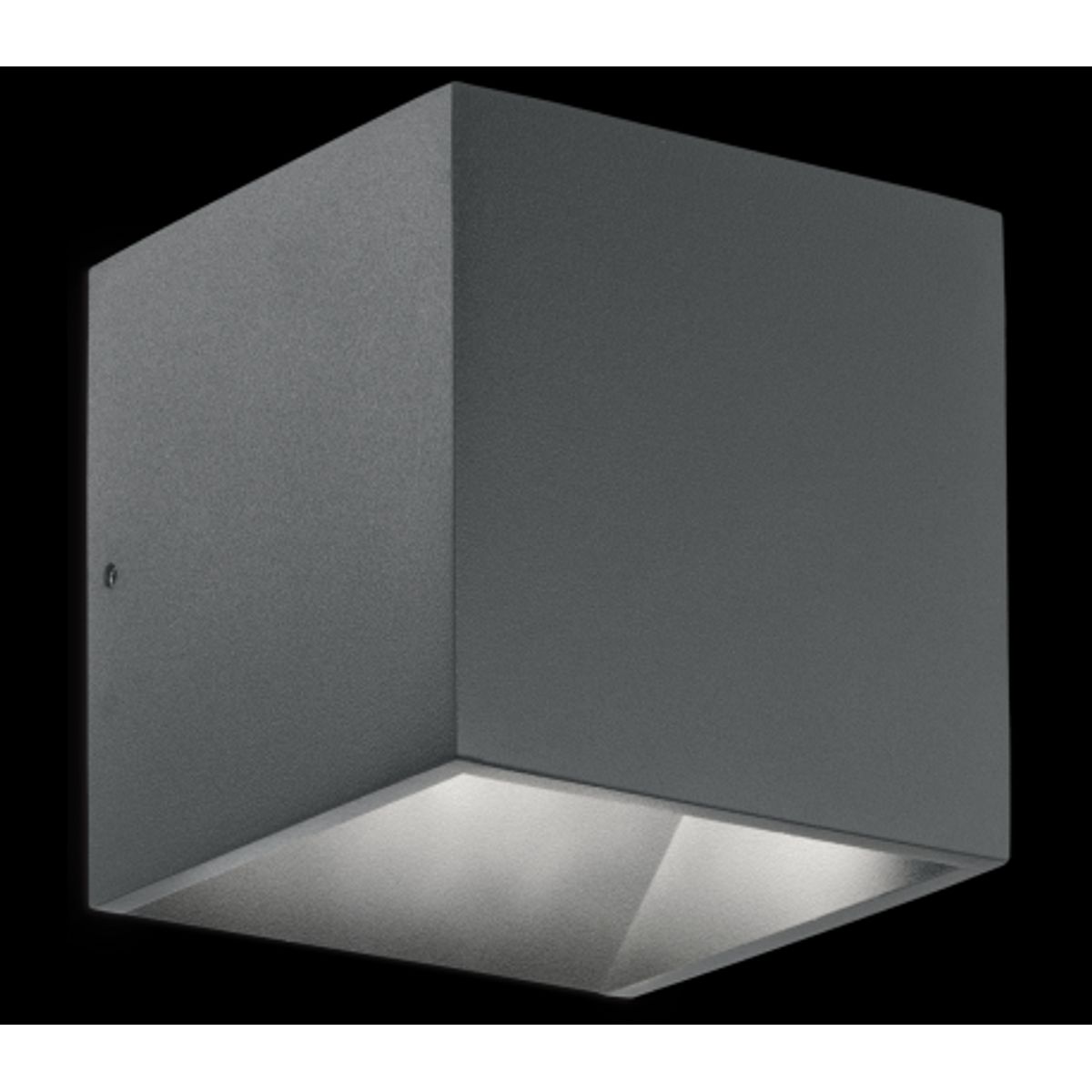 RUBIK Dobbelt Væglampe i aluminium H10 cm 6W LED - Antracit