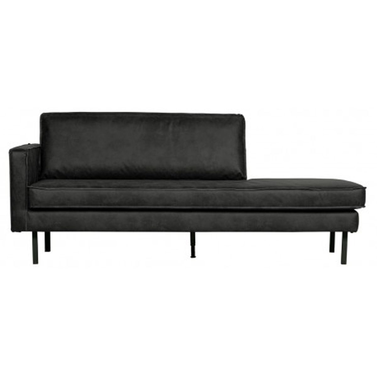 Rodeo daybed sofa i læder B203 cm - Vintage sort