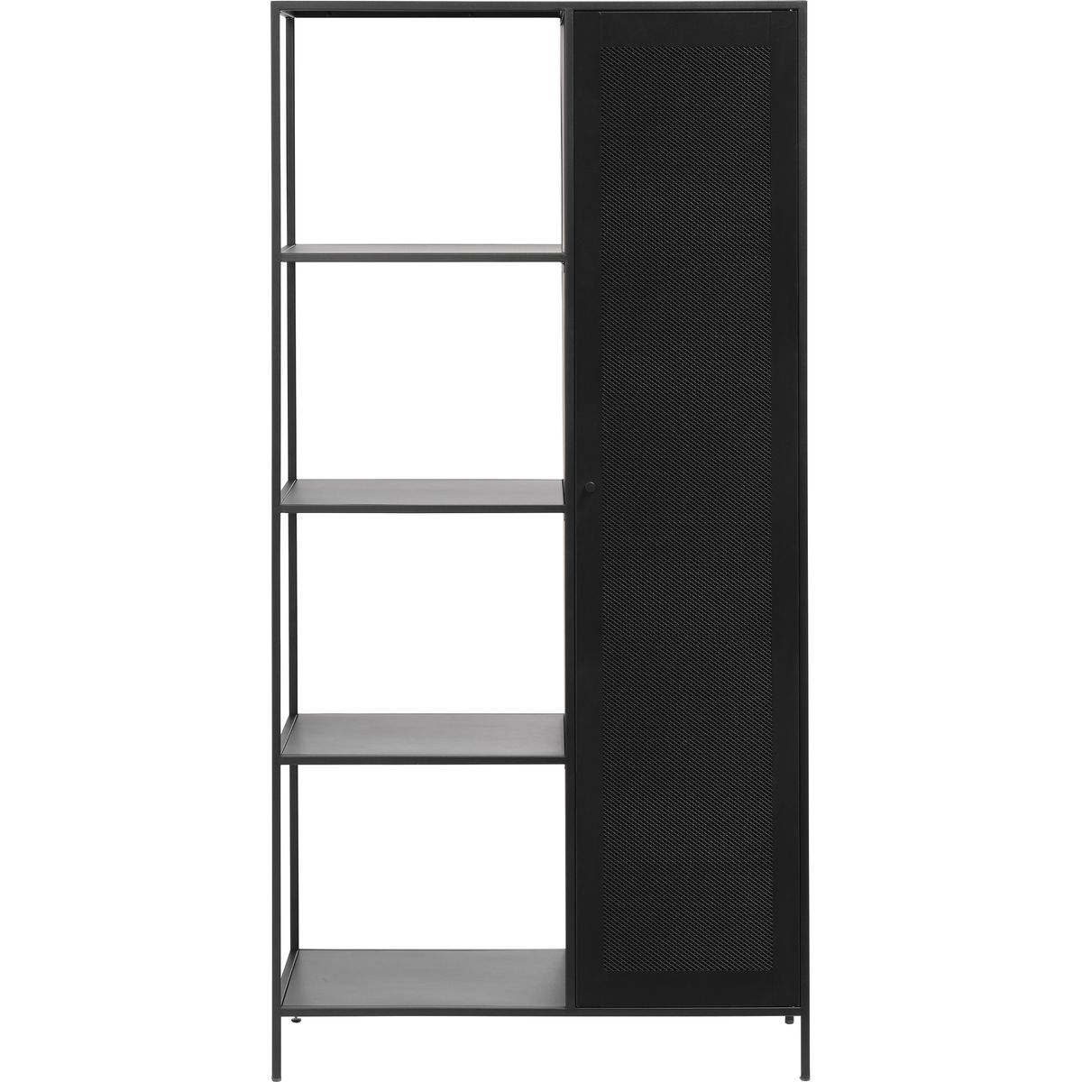 Malibu, Highboard, sort, H180x90x50 cm, metal