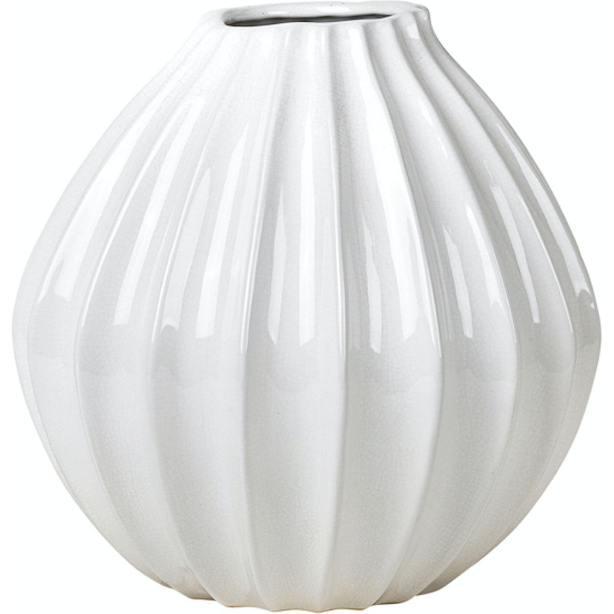 Wide, Vase, hvid, H30x30 cm, keramik