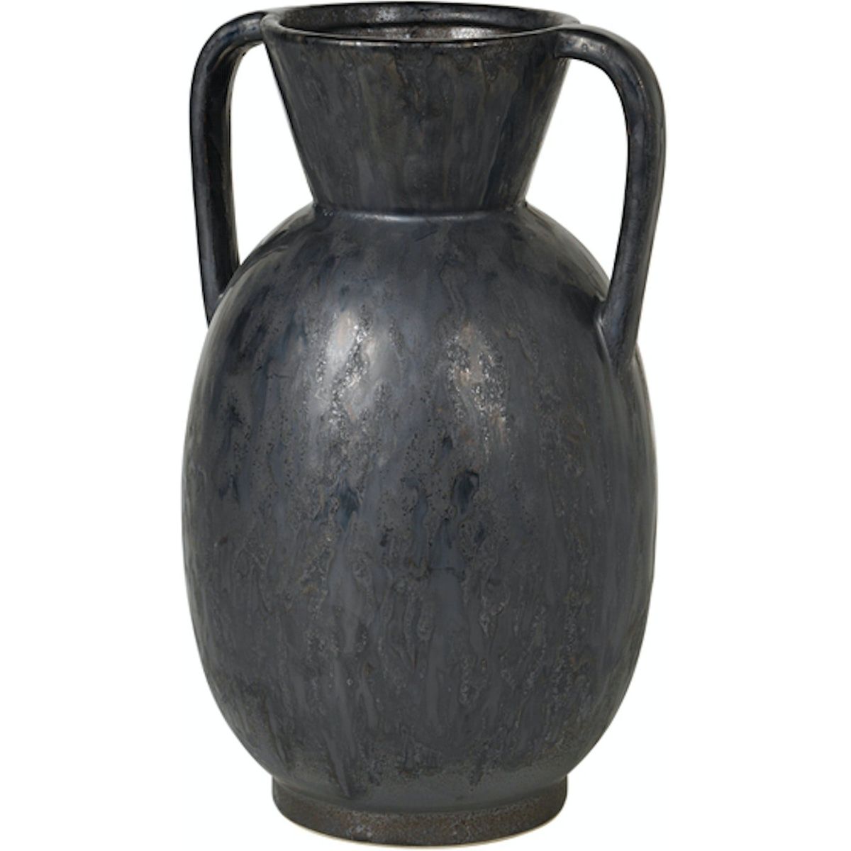 Simi, Vase, grå/sort, H29x19x19 cm, keramik