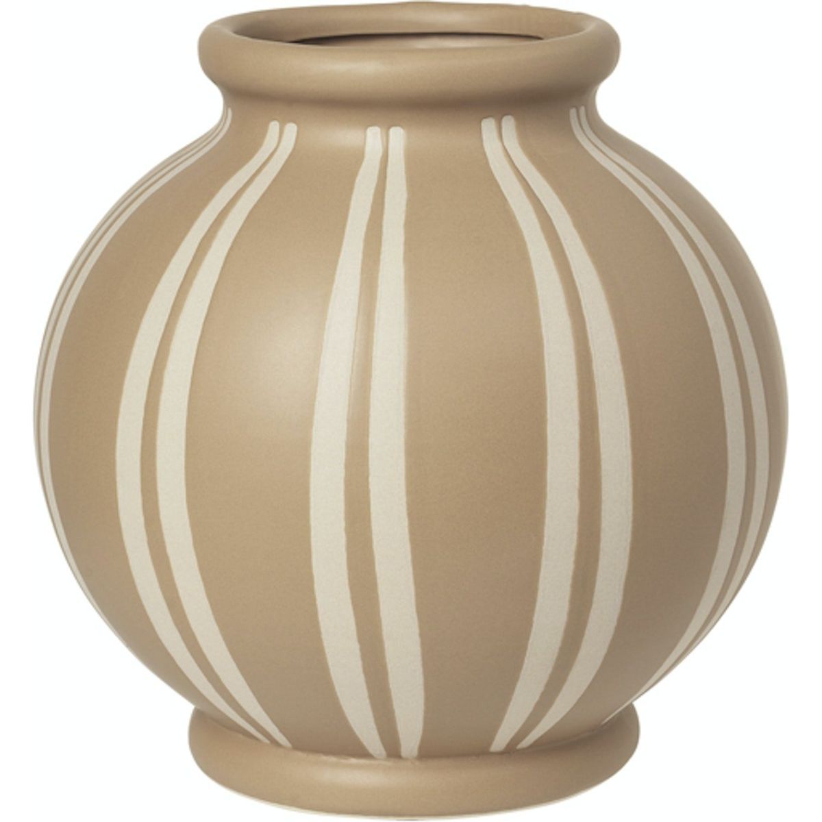 Wilma, Vase, beige/hvid, H24,5x24,5 cm, keramik