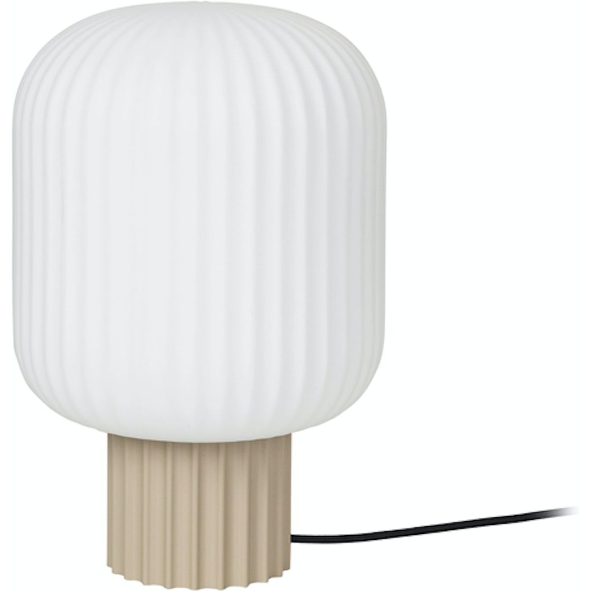 Lolly, Bordlampe, hvid/sandfarve, H20x30x62 cm