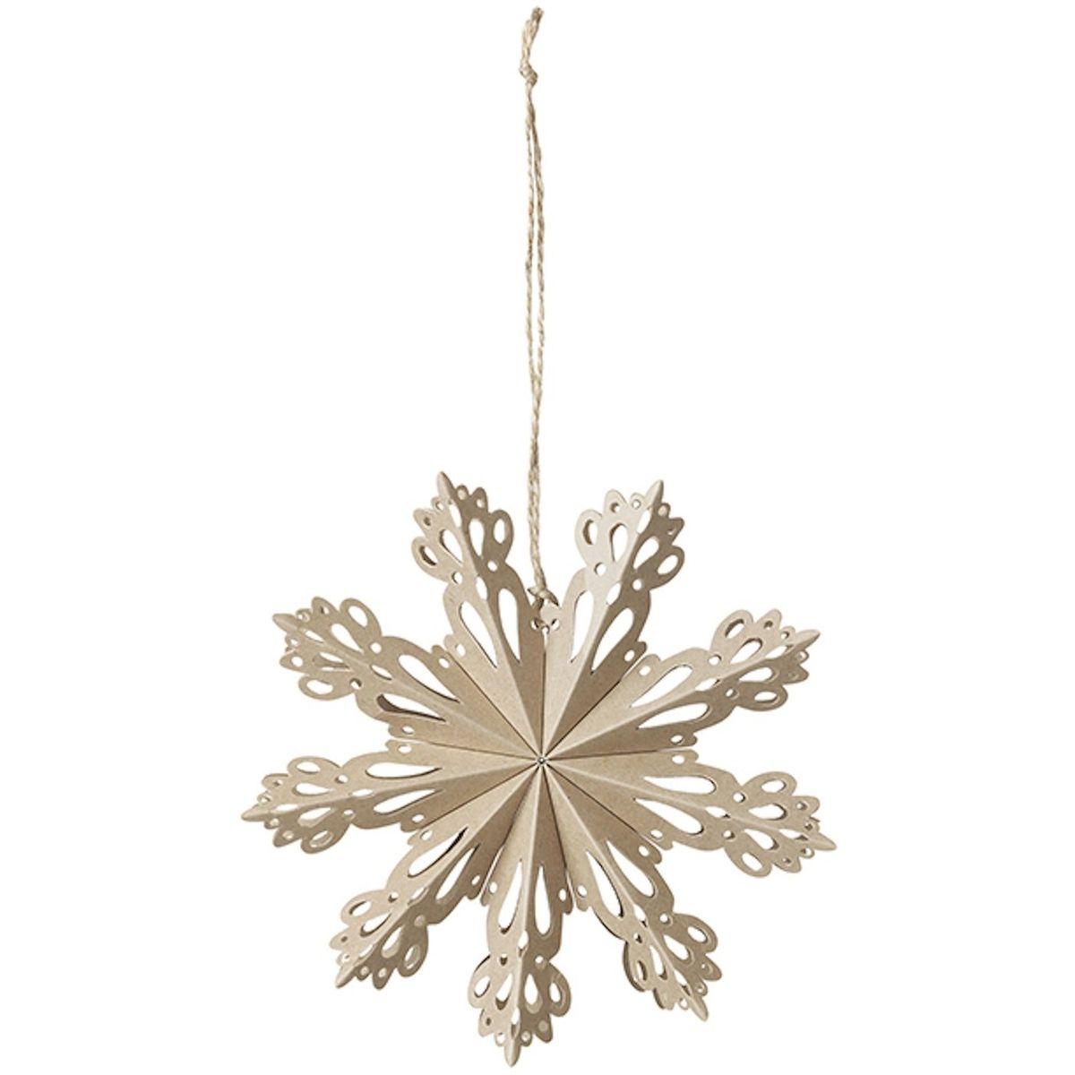 Snowflake, Juledekoration, brun, 15 cm