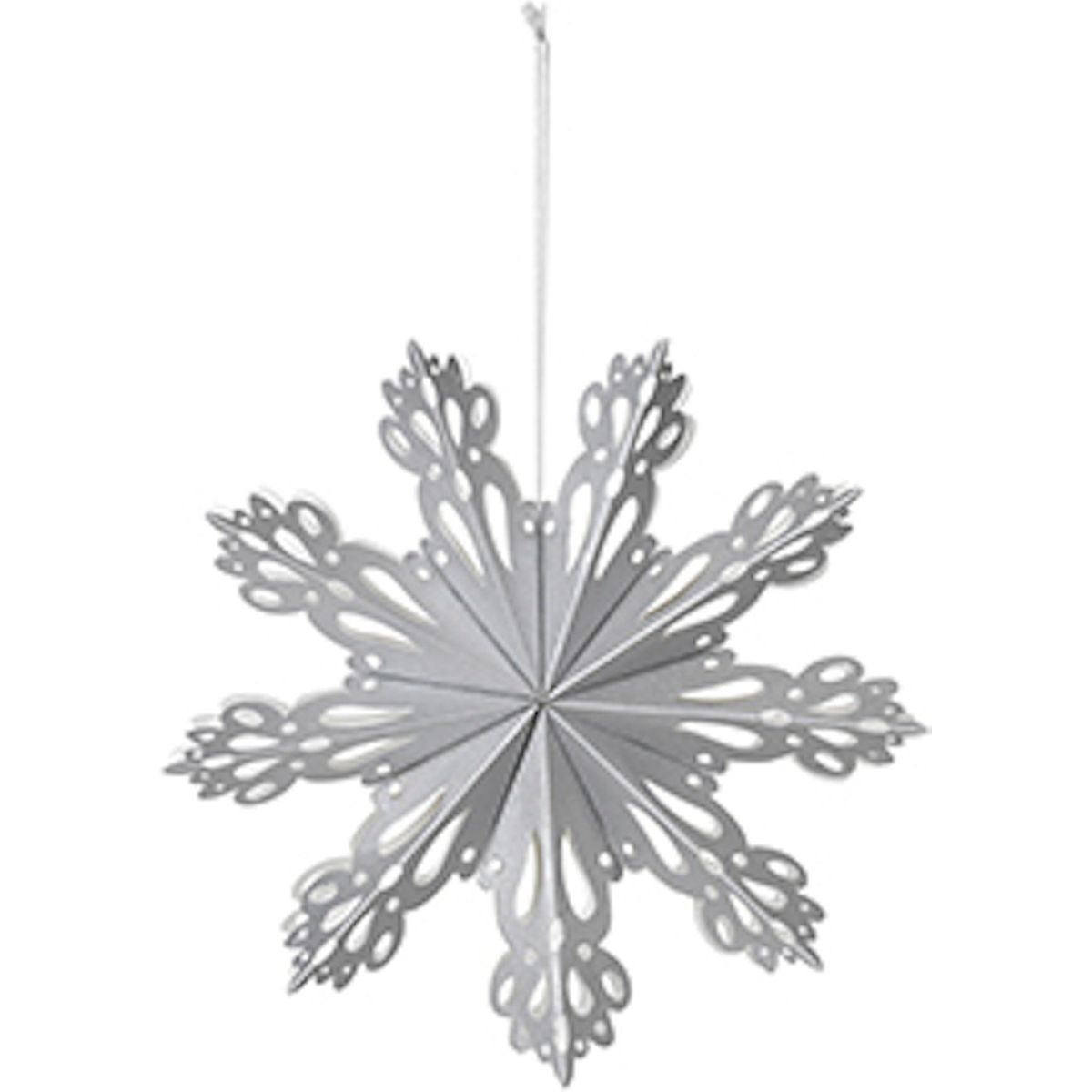 Snowflake, Juledekoration, sølv, 15 cm