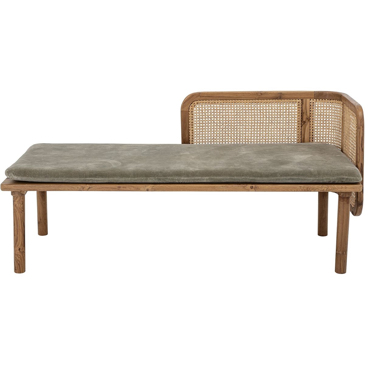 Felucca, Daybed, grøn, H70,5x69x153 cm, teaktræ