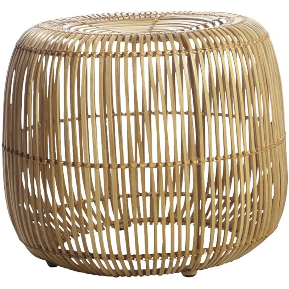 Modern, skammel, natur, rattan, jern