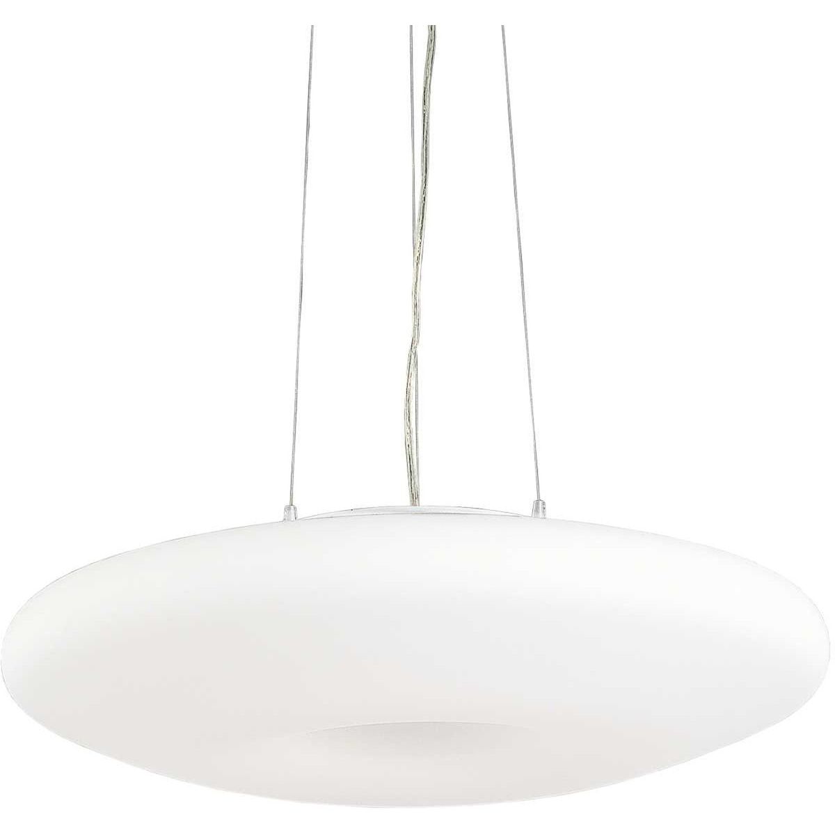 Glory, Pendel lampe, E27 max 5 x 60W, E27, hvid/krom, glas, Ø600xHmin260/max2350mm