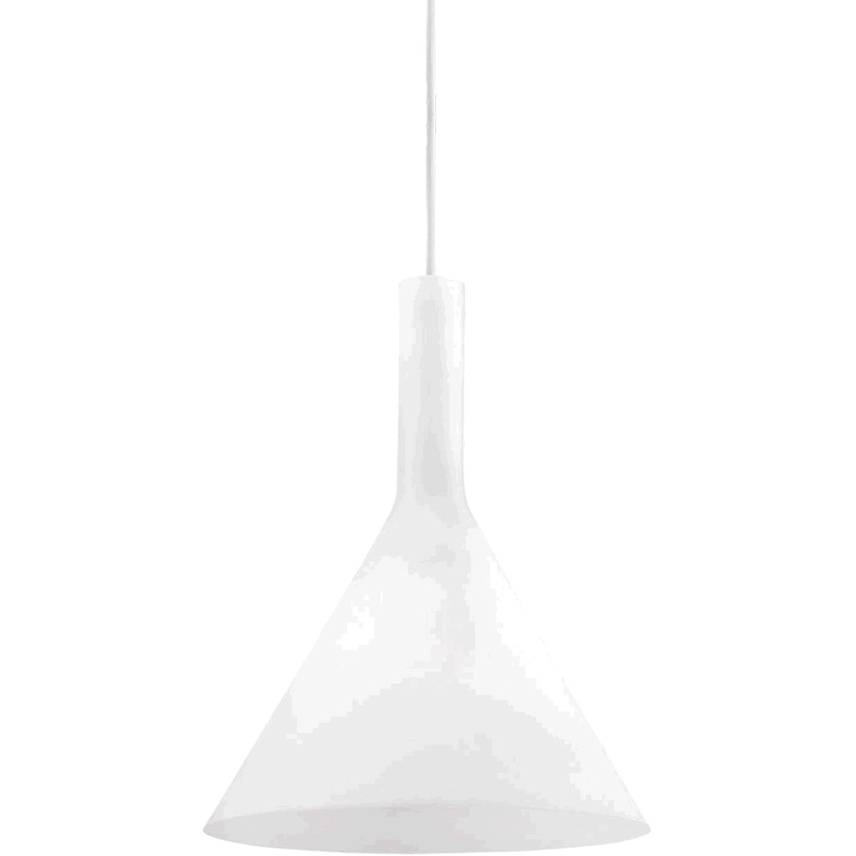 Cocktail, Pendel lampe, E14 max 1 x 40W, E14, hvid, glas, Ø200xHmin320/max2410mm