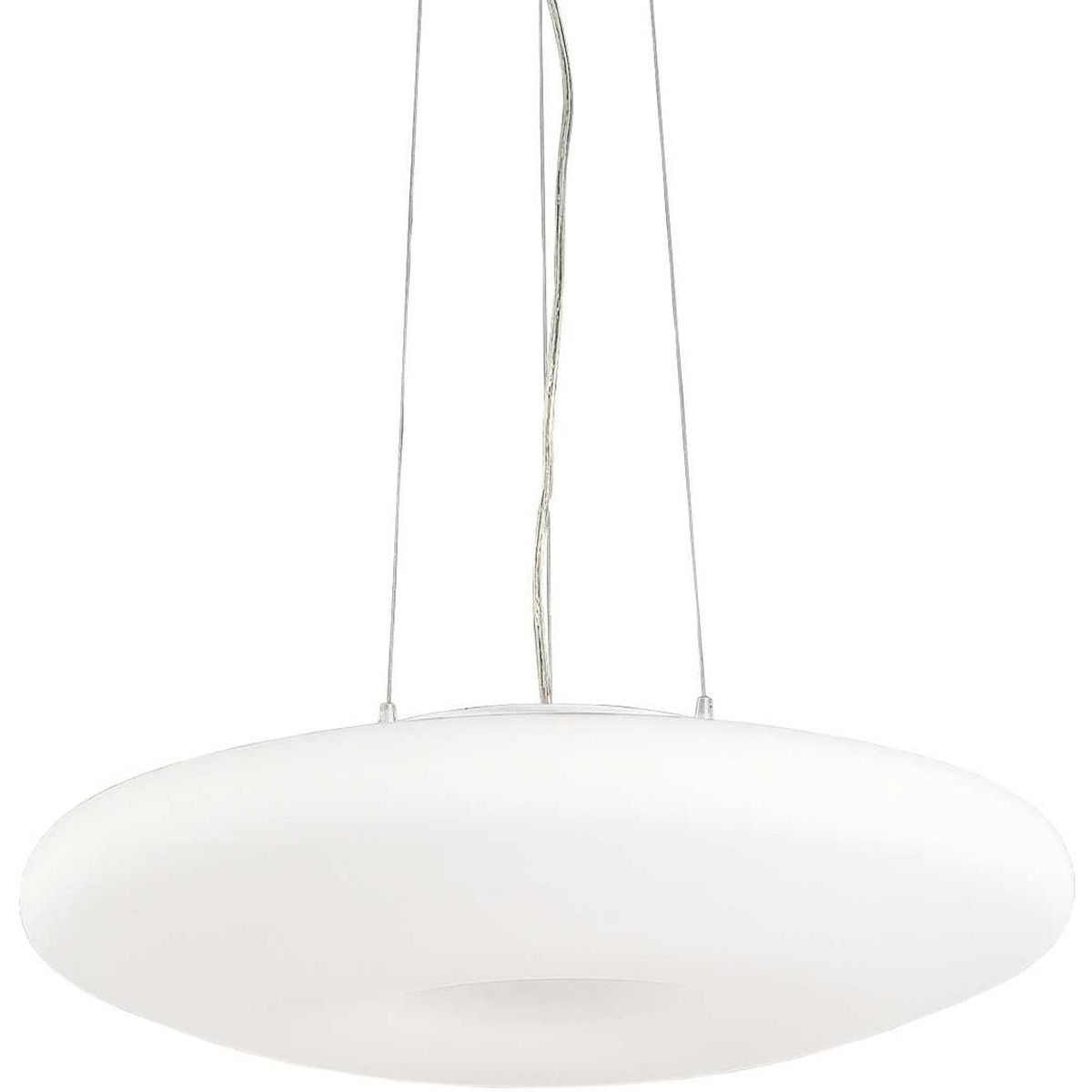 Glory, Pendel lampe, E27 max 3 x 60W, E27, hvid/krom, glas, Ø400xHmin260/max2350mm