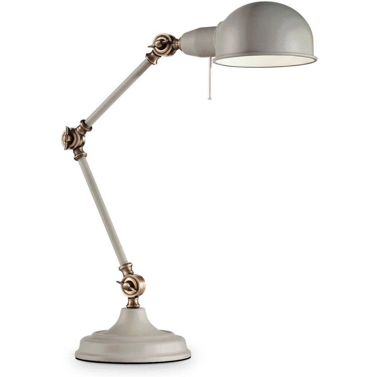 Truman, Bordlampe, E27 max 1 x 60W, E27, grå, metal, L175xH400mm