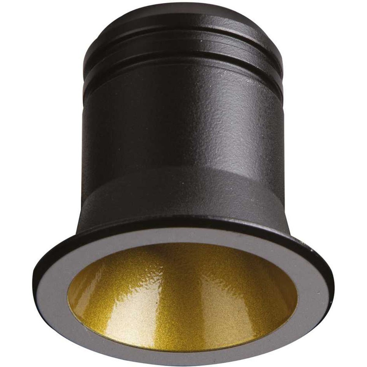 Virus, Indbygningslampe, 3W, LED, sort/guld, aluminium, metal, Ø40xH40mm