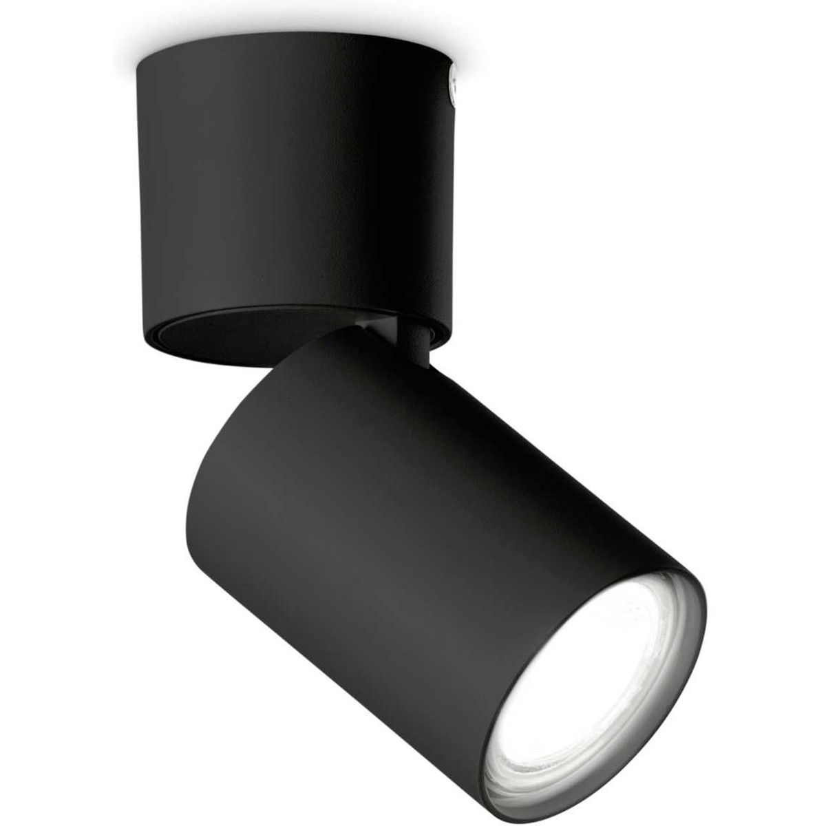 Toby, Loftslampe, GU10 max 1 x 35W, GU10, sort, metal, Ø58xH130mm