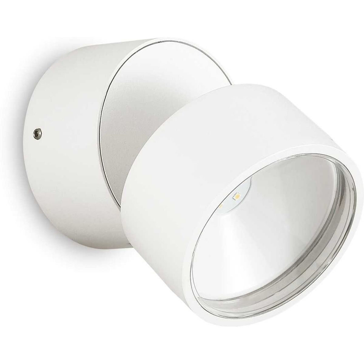 Omega Round, Udendørs væglampe, LED 7W, LED, hvid/3000 kelvin, metal, glas, Ø90xB85mm