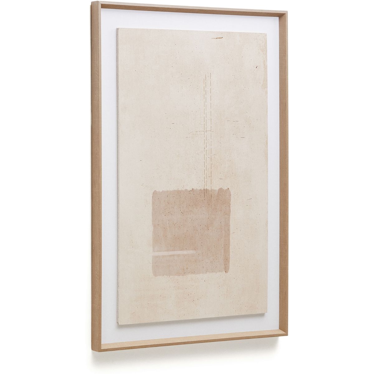 Sormina, Billede med en brun firkant, beige, H3,8x60x90 cm