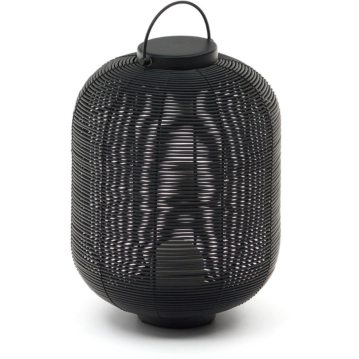 Saranella, Bordlampe, sort, H37x24x24 cm, polyrattan