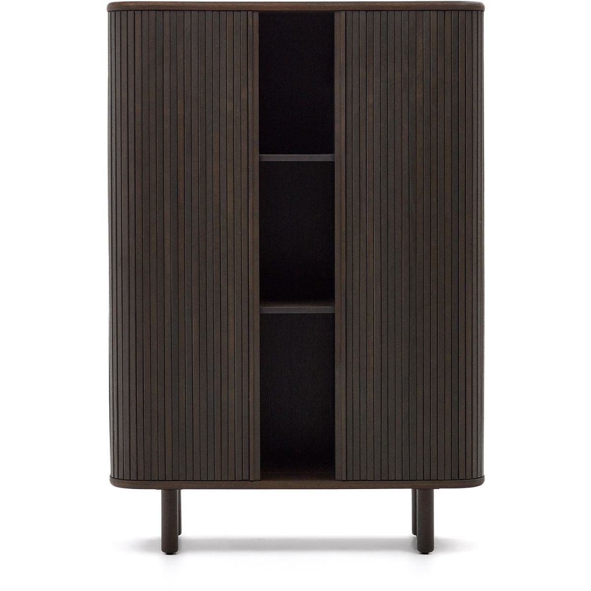 Mailen, Highboard, sort, H160x110x40 cm, asketræ