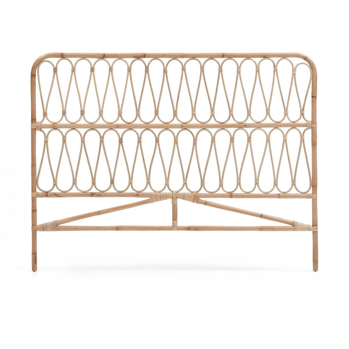 Caterina, Sengehoved, brun, H120x158x4 cm, rattan