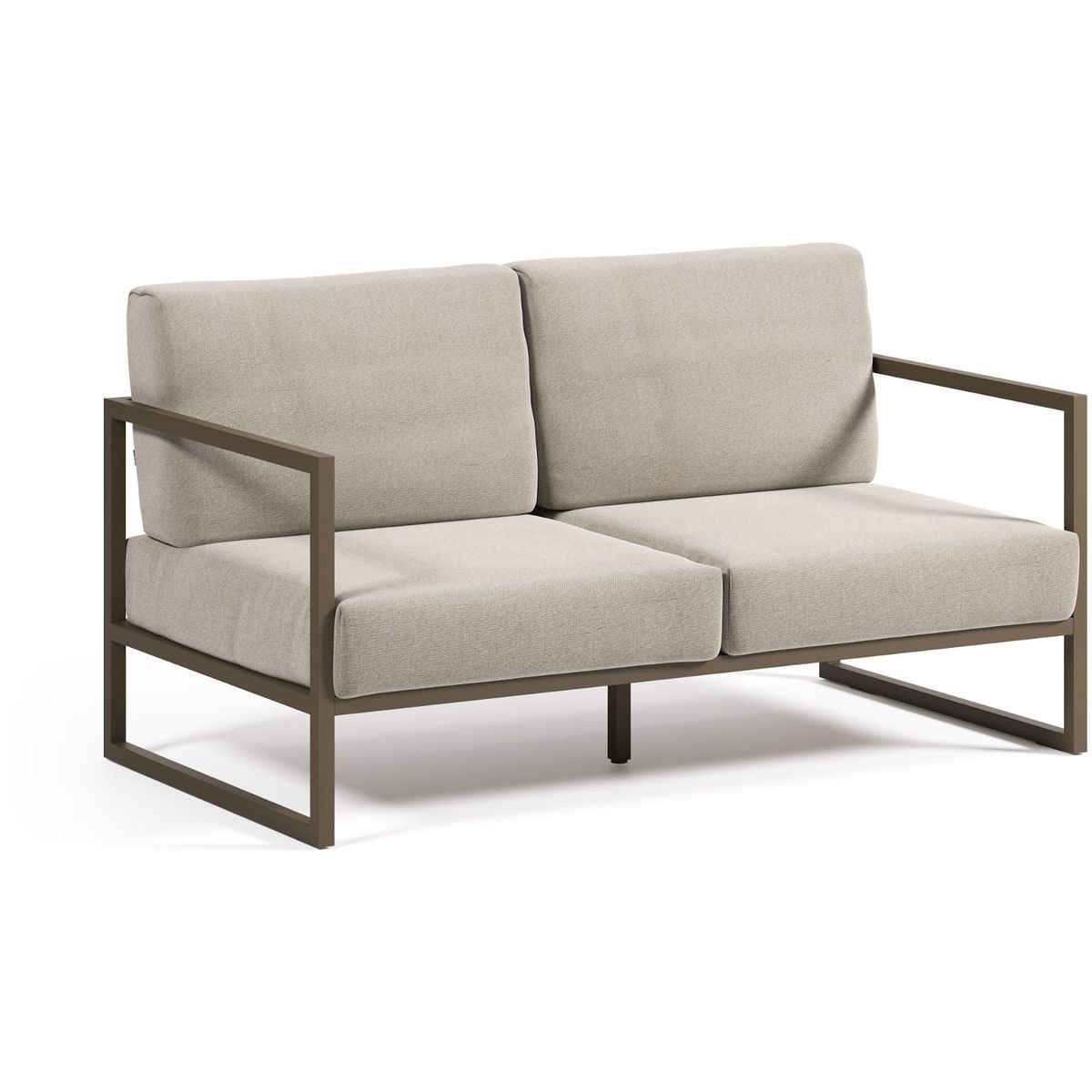 Comova, Udendørs 2-personers sofa, grå, H85x152x85 cm, aluminium