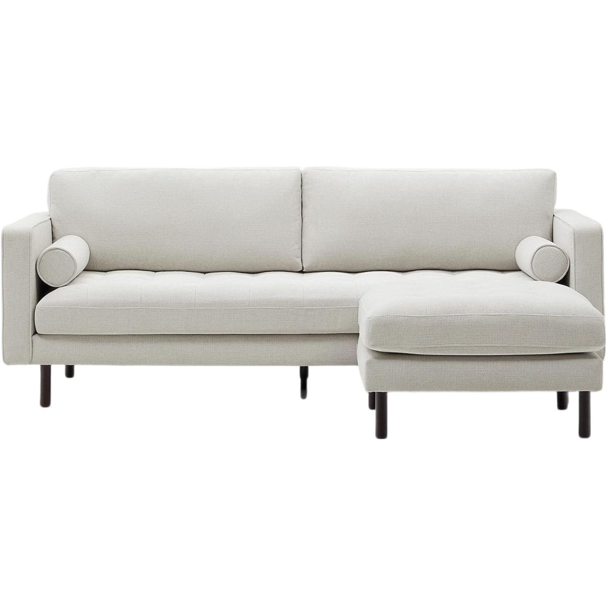 Debra, 3-personers sofa, grå, H85x222x178 cm, stof