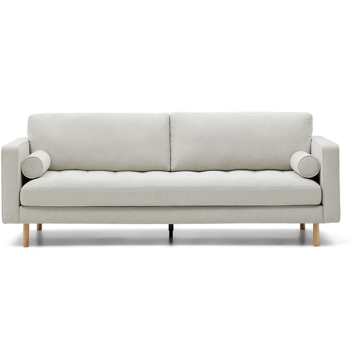 Bogart, 3-personers sofa, grå/natur, H85x222x98 cm