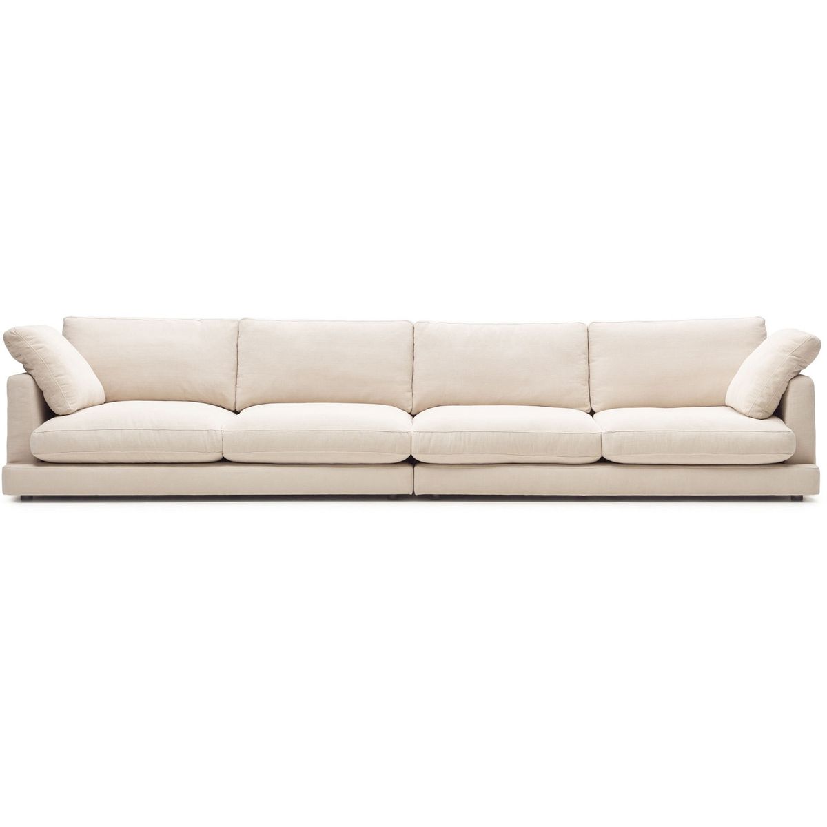 Gala, 6-personers sofa, beige, H87x390x105 cm, stof