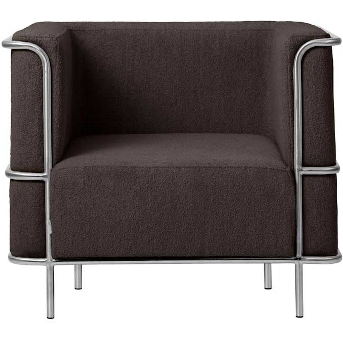 Modernist, Loungestol, brun, bouclé