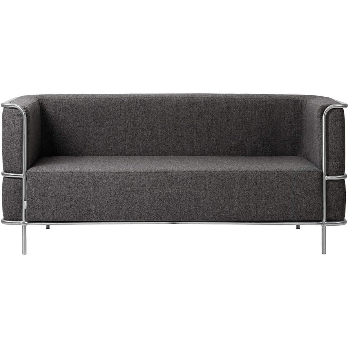 Modernist, 2-personers sofa, mørk grå, H70x77x164 cm, uld