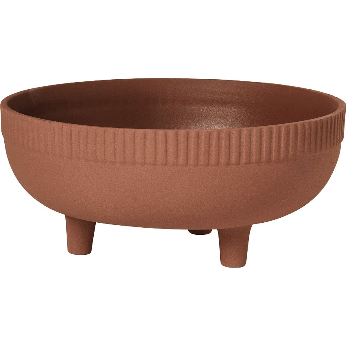 Bowl, Skål, rød, H33x22x44 cm, terracotta