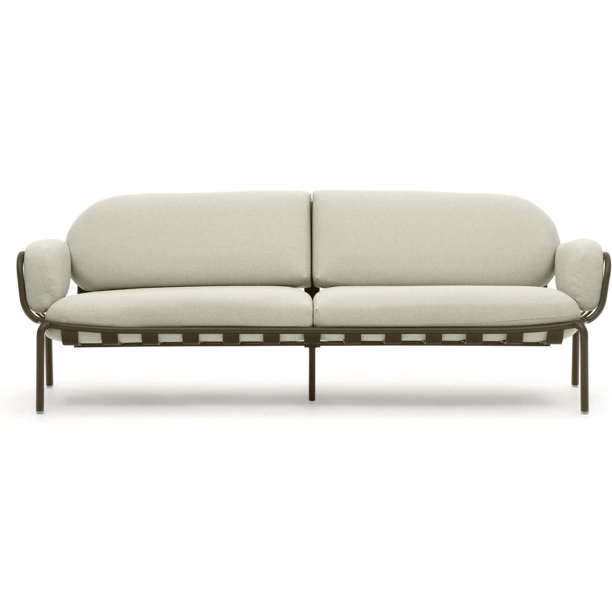 Joncols, Udendørs 3-personers sofa, grøn, H72x224x80 cm, metal