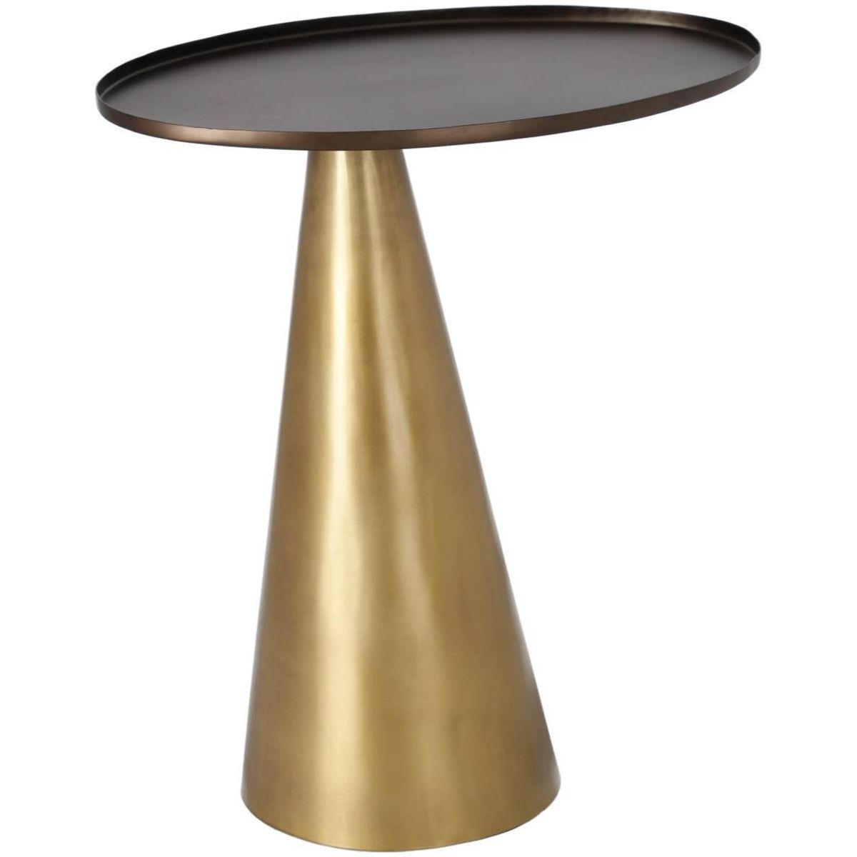 Liliane, Sidebord, guld/sort, H52x46x28 cm