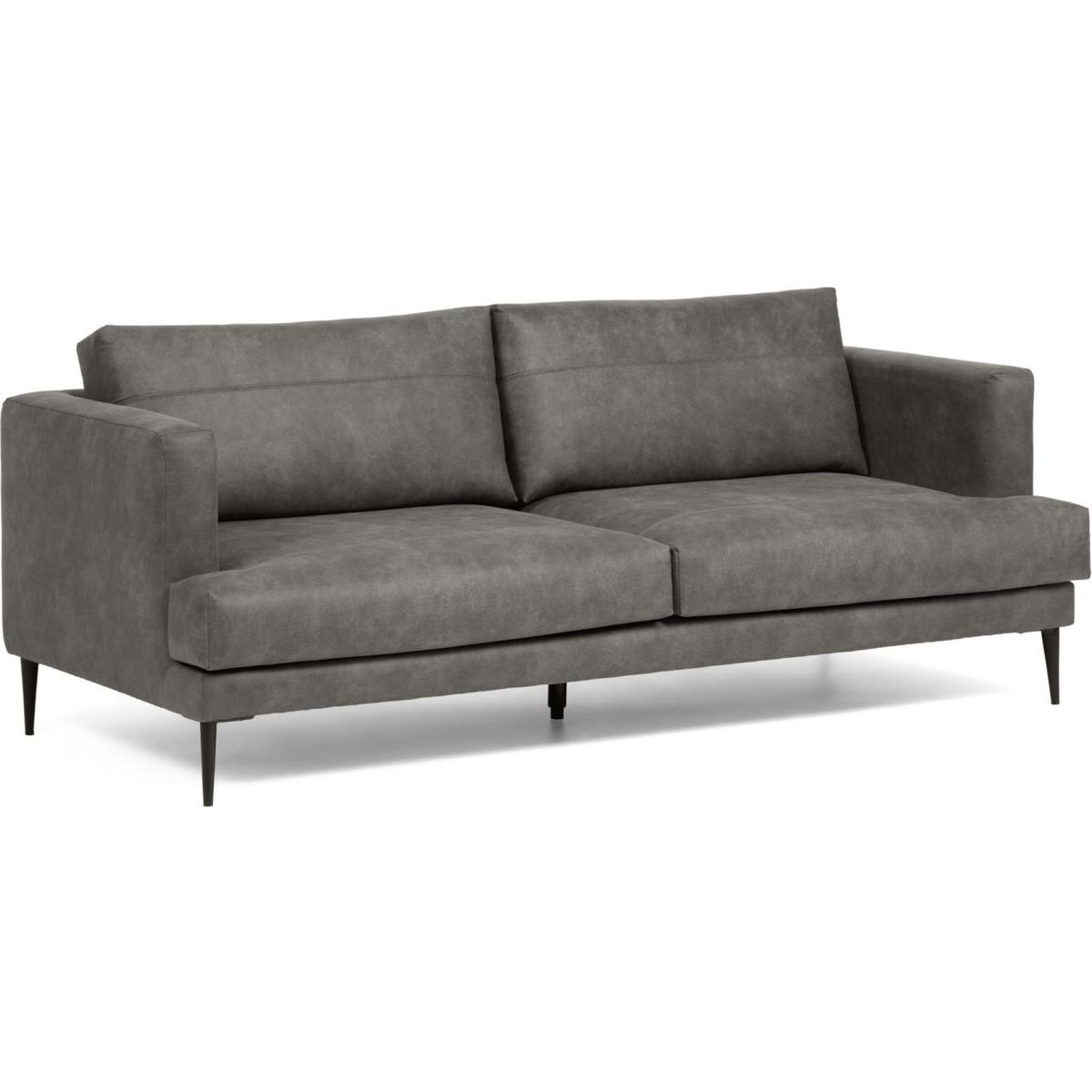 Tanya, 2-personers sofa, sort, H77x183x87 cm, stof