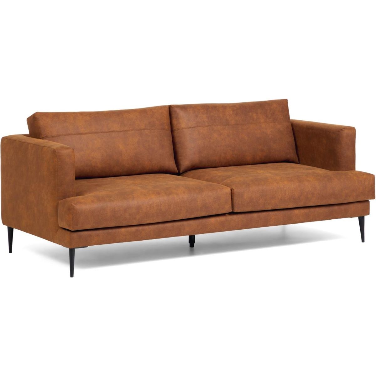 Tanya, 2-personers sofa, brun, H77x183x87 cm, stof