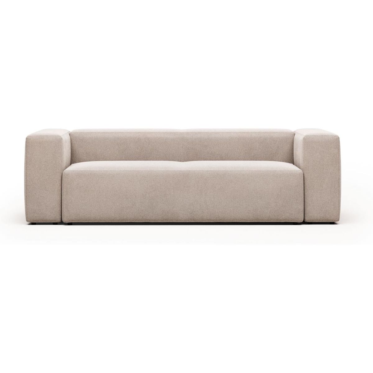 Blok, 3-personers sofa, beige, H69x240x100 cm, stof