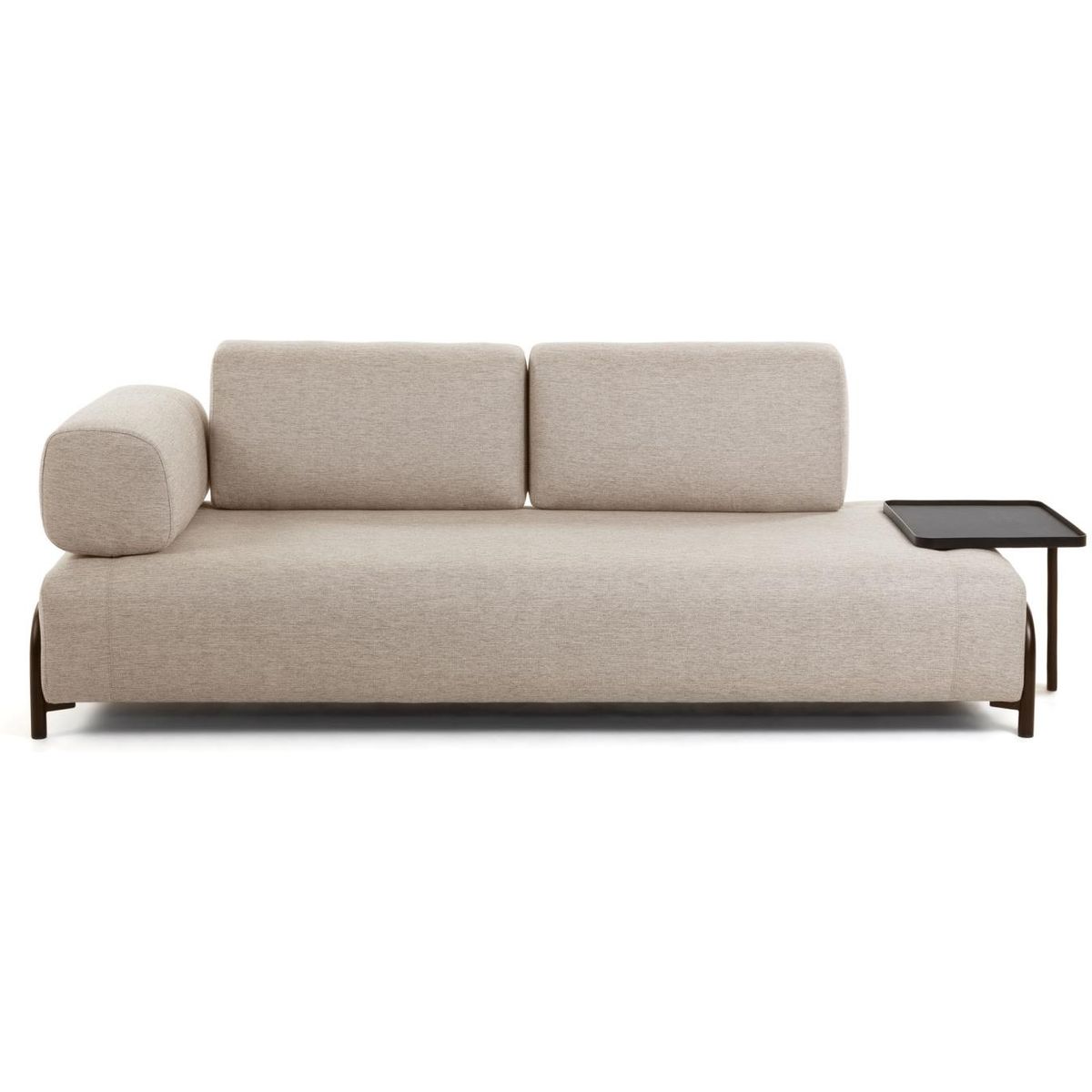 Compo, 3-personers sofa, beige, H82x252x98 cm, armlæn venstre