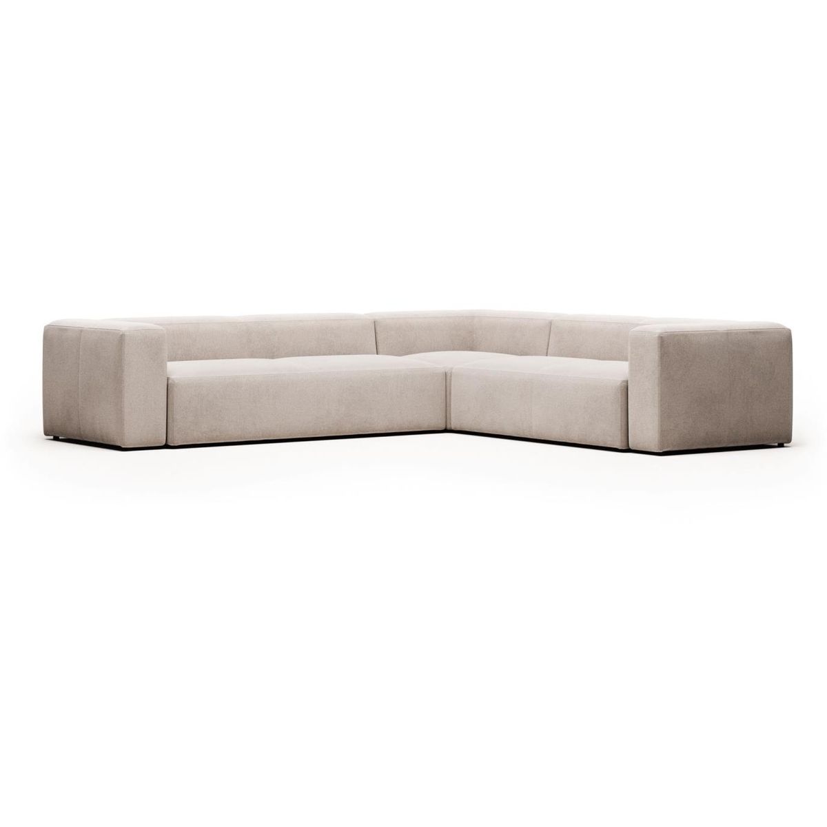 Blok, Hjørnesofa, beige, H69x320x290 cm, stof