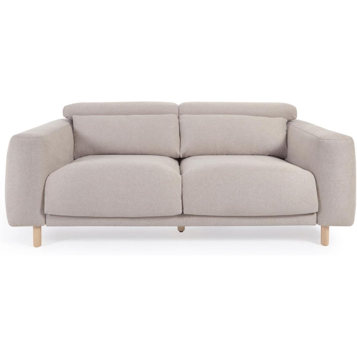 Singa, 3-personers sofa, beige, H98x215x114 cm, stof