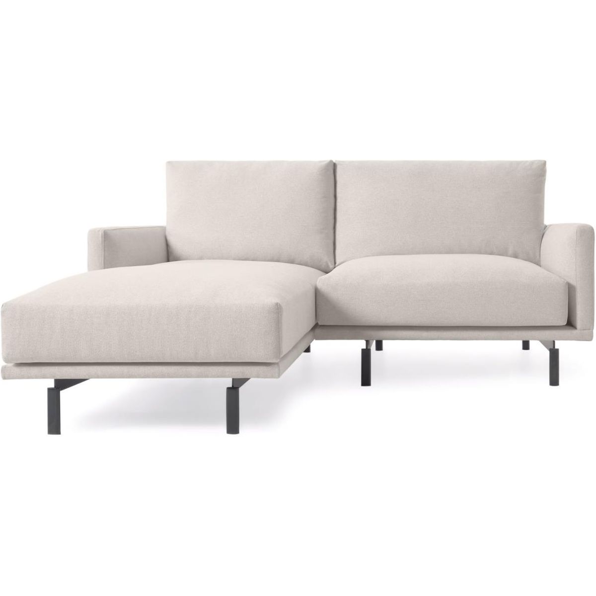 Galene, Chaiselong sofa, beige, H94x194x166 cm, venstrevendt