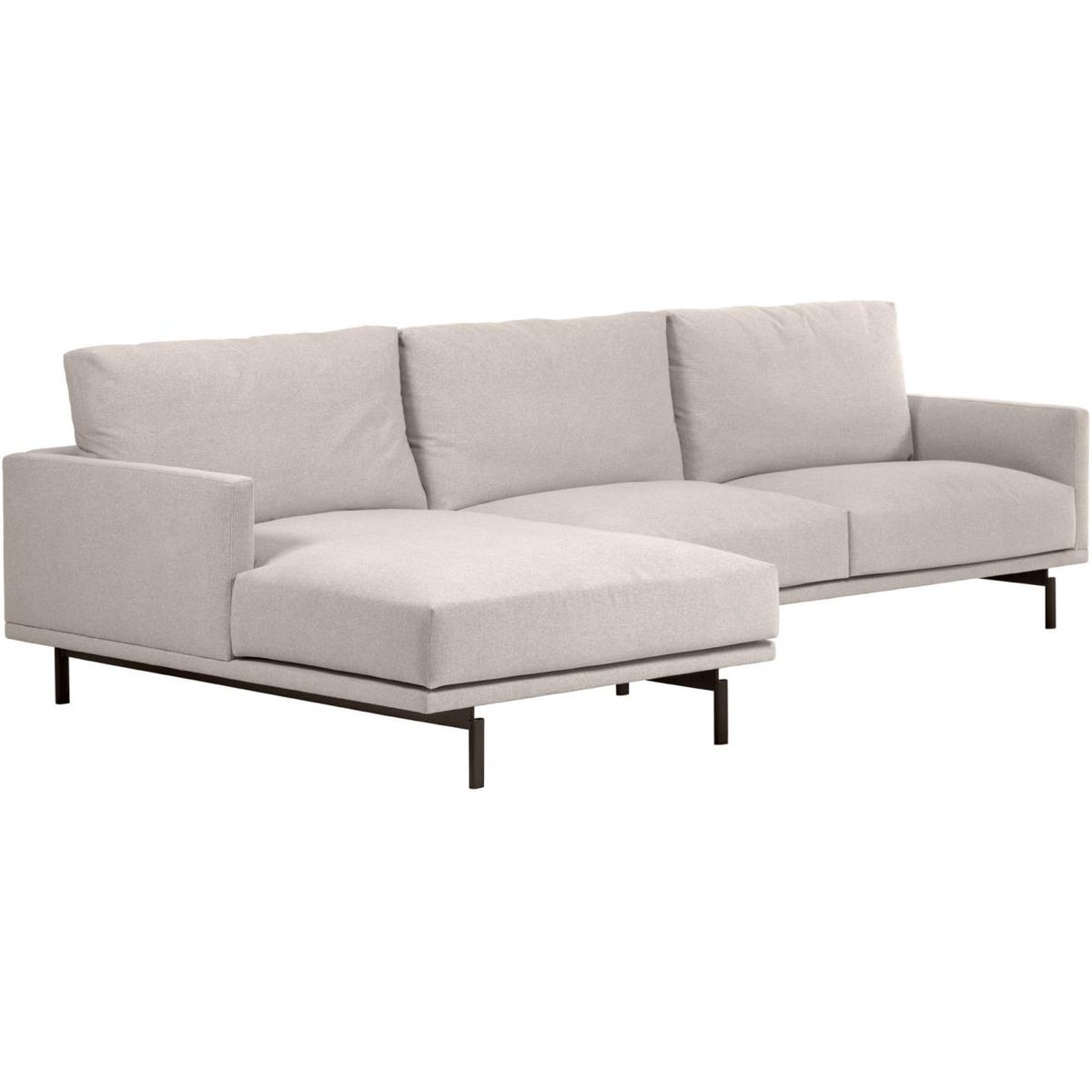 Galene, Chaiselong sofa, Venstrevendt, beige, H94x314x166 cm, polstret