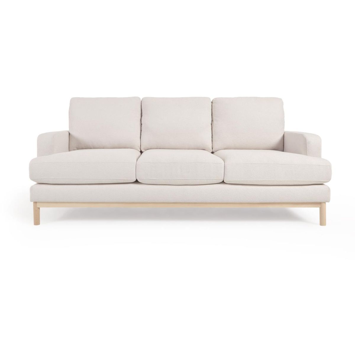 Mihaela, 3-personers sofa, hvid, H88x203x95 cm