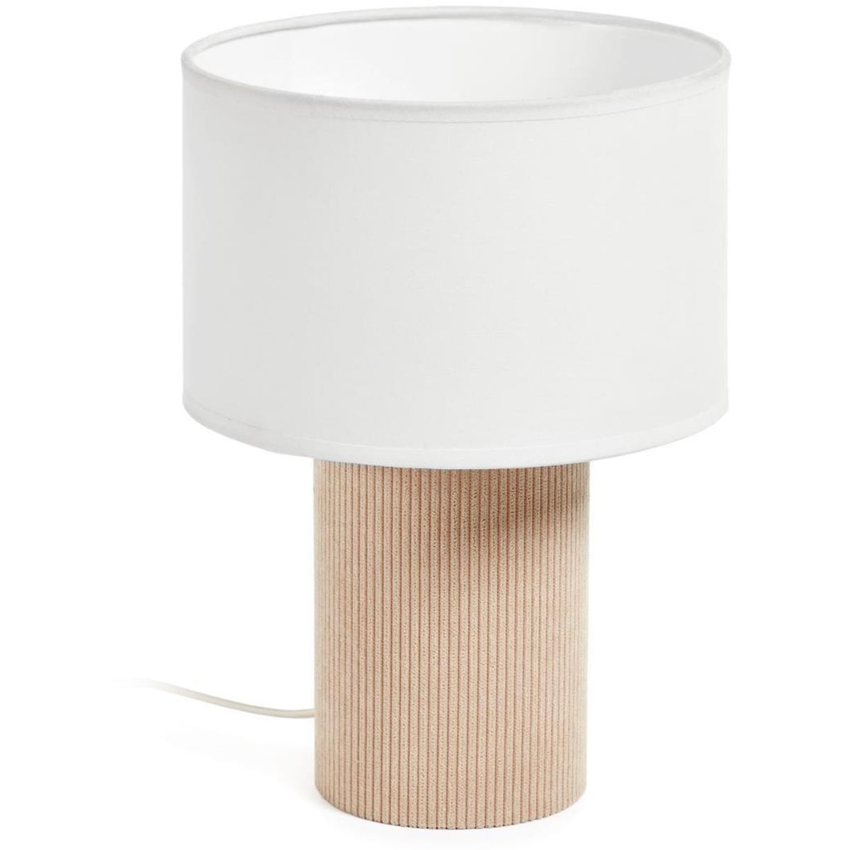 Bianella, Bordlampe, beige, H29x20x20 cm, plast