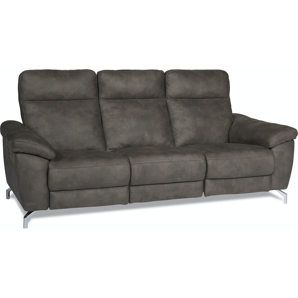 Edinburgh, 3-personers sofa, grå/brun, H101x222x96 cm, stof