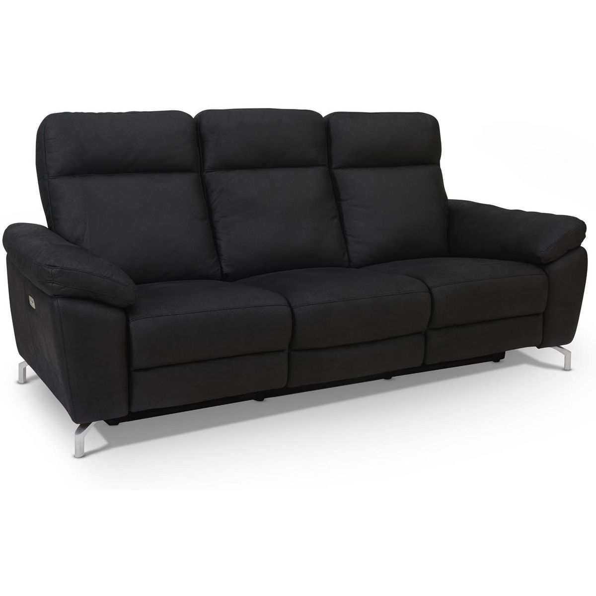 Edinburgh, 3-personers sofa, sort, H101x222x96 cm, stof