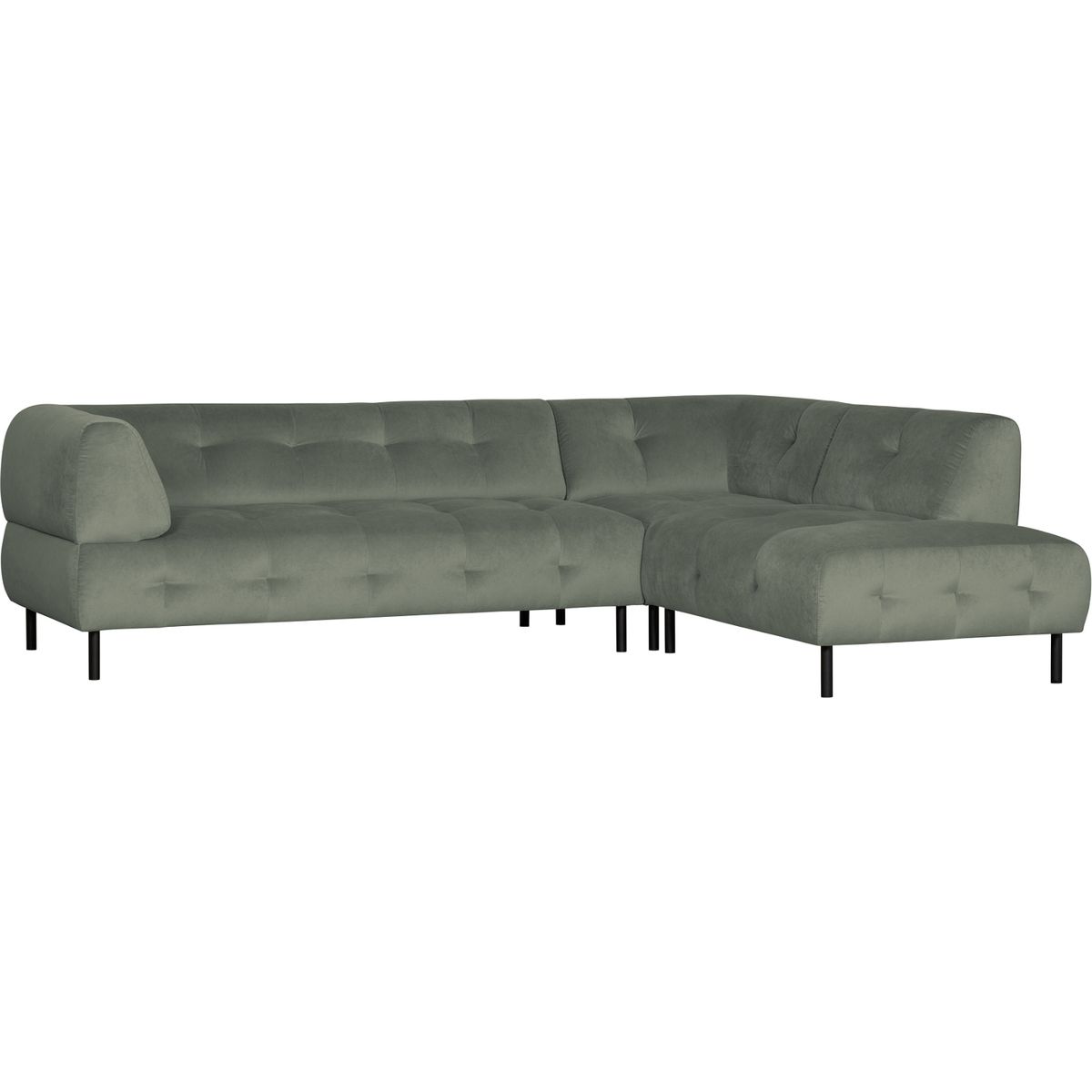 Lloyd, Hjørnesofa højrevendt, bleg grøn, H77x205x267 cm